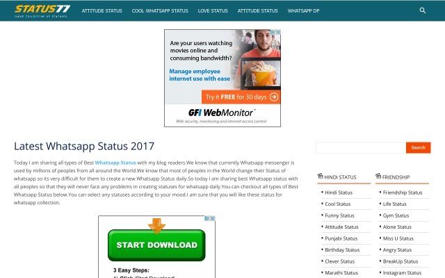 Status 77 مجموعه بزرگی از وضعیت ها از فروشگاه وب Chrome که با OffiDocs Chromium به صورت آنلاین اجرا می شود