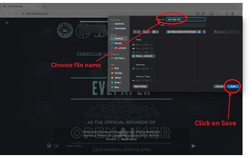 Status Saver  from Chrome web store to be run with OffiDocs Chromium online