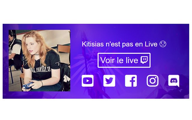 Statut de la chaîne Twitch de Kitisias mula sa Chrome web store na tatakbo sa OffiDocs Chromium online