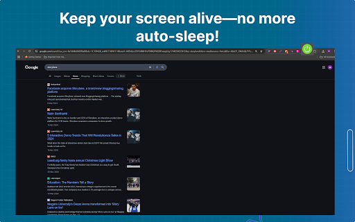 Stay Awake Extension  from Chrome web store to be run with OffiDocs Chromium online