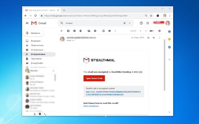 גלאי קישור StealthMail מחנות האינטרנט של Chrome להפעלה עם OffiDocs Chromium באינטרנט