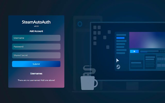 SteamAutoAuth dal Chrome Web Store da eseguire con OffiDocs Chromium online