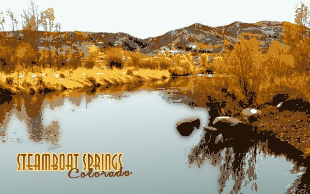 Steamboat Springs Travel Poster  from Chrome web store to be run with OffiDocs Chromium online