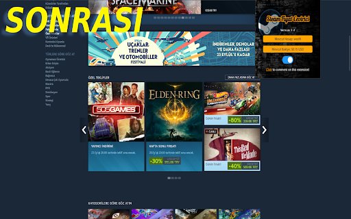 Steam Fiyat Çevirici  from Chrome web store to be run with OffiDocs Chromium online