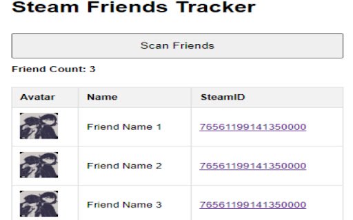 Steam Friends Tracker  from Chrome web store to be run with OffiDocs Chromium online