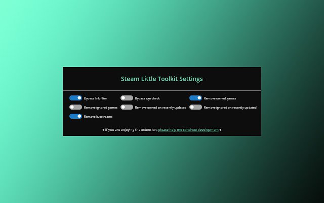 Steam Little Toolkit із веб-магазину Chrome для запуску з OffiDocs Chromium онлайн