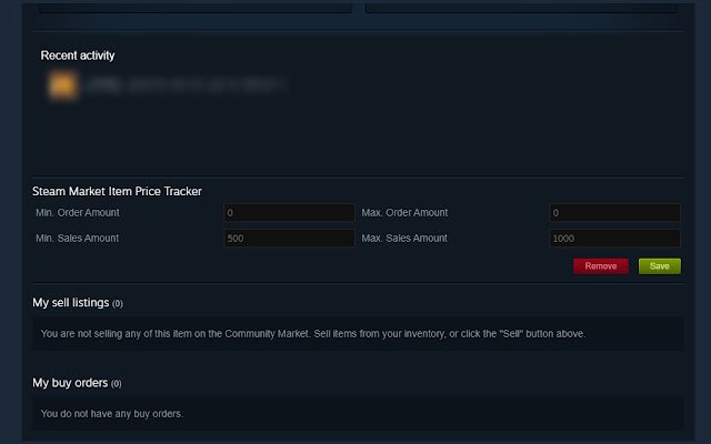 Steam Market Item Price Tracker  from Chrome web store to be run with OffiDocs Chromium online