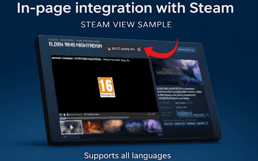 SteamPulse: Live Player Count  Trends  from Chrome web store to be run with OffiDocs Chromium online