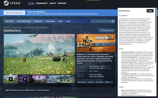 SteamSage  from Chrome web store to be run with OffiDocs Chromium online