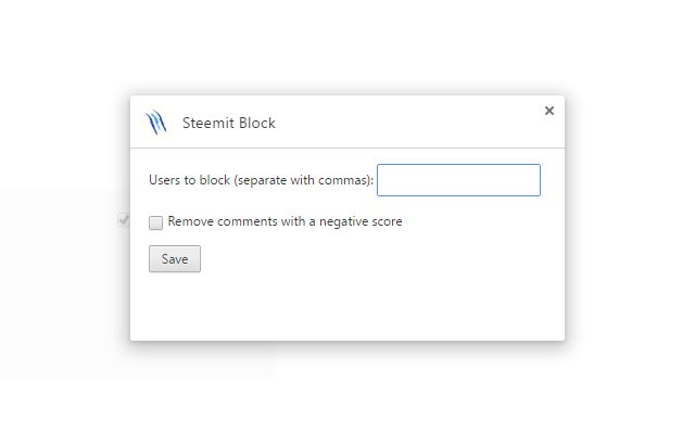 Steemit Block  from Chrome web store to be run with OffiDocs Chromium online