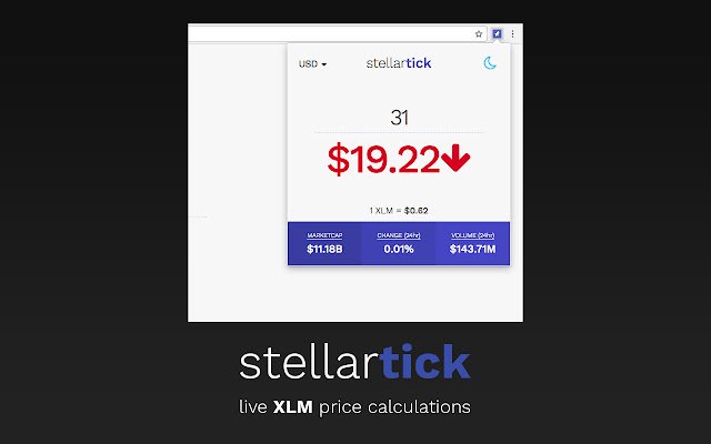 Chrome ウェブストアの StellarTick を OffiDocs Chromium オンラインで実行