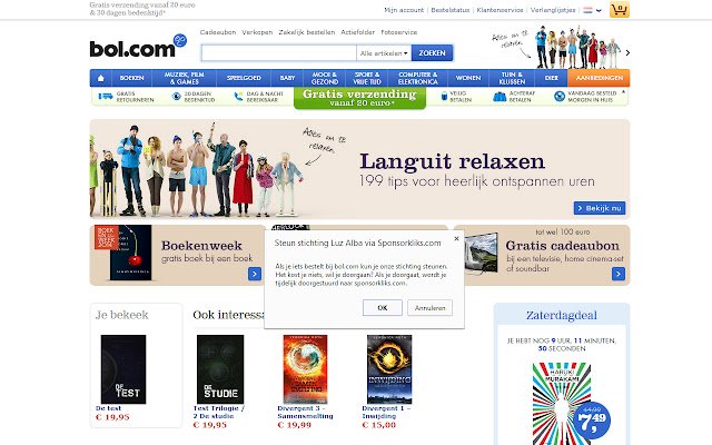 Steun stichting Luz Alba via Sponsorkliks.com  from Chrome web store to be run with OffiDocs Chromium online