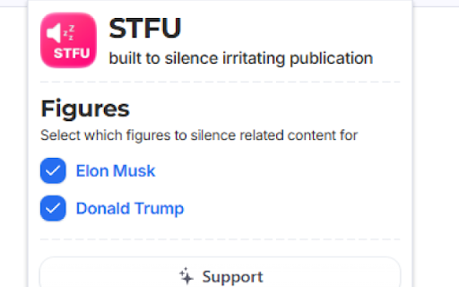 STFU  from Chrome web store to be run with OffiDocs Chromium online