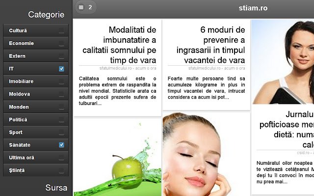 stiam.ro Stiri Romania Chrome ওয়েব স্টোর থেকে OffiDocs Chromium অনলাইনে চালানো হবে