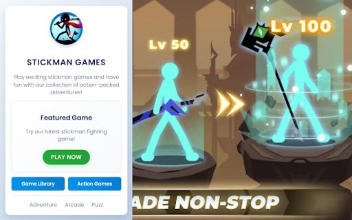 Stickman Games  from Chrome web store to be run with OffiDocs Chromium online