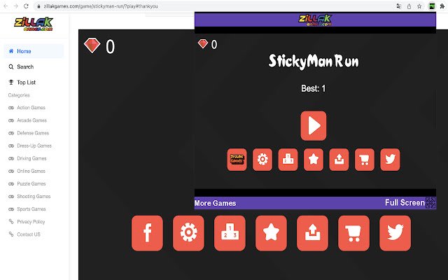 Sticky Man RunUnblocked Chrome Web ストアのゲームを OffiDocs Chromium オンラインで実行