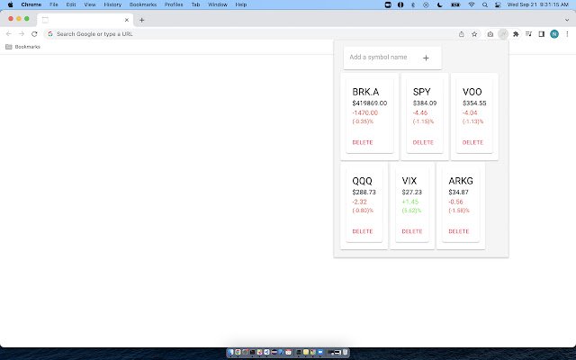 Stock Tracker mula sa Chrome web store na tatakbo sa OffiDocs Chromium online