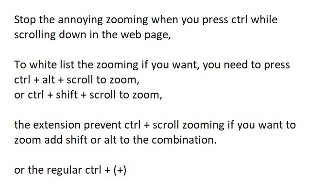 หยุด ctrl + scroll ที่น่ารำคาญจาก Chrome เว็บสโตร์เพื่อเรียกใช้ด้วย OffiDocs Chromium ออนไลน์