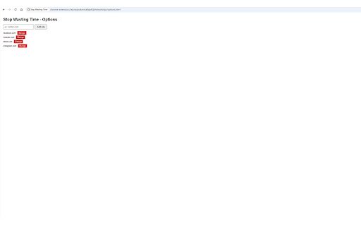 Stop Wasting Time  from Chrome web store to be run with OffiDocs Chromium online