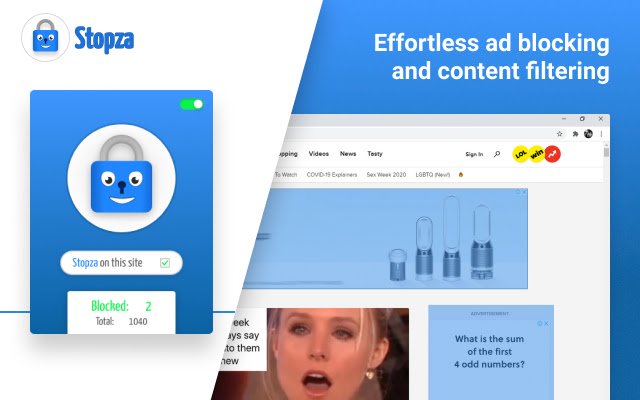 Stopza Adblocker  from Chrome web store to be run with OffiDocs Chromium online