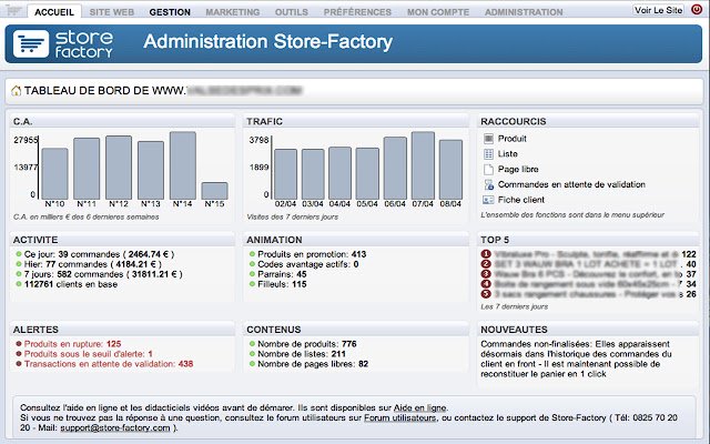 Store Factory  from Chrome web store to be run with OffiDocs Chromium online