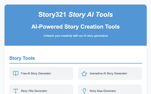 Story321 Story AI Tools  from Chrome web store to be run with OffiDocs Chromium online