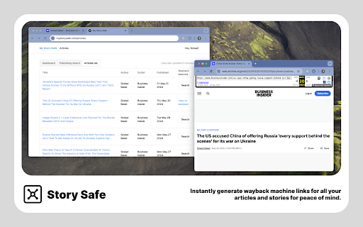 Story Safe  from Chrome web store to be run with OffiDocs Chromium online
