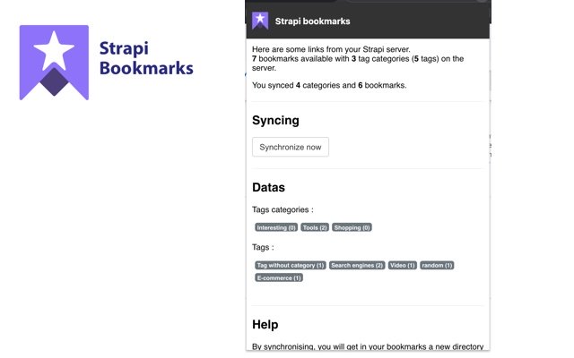 Chrome ウェブストアの Strapi ブックマークを OffiDocs Chromium online で実行