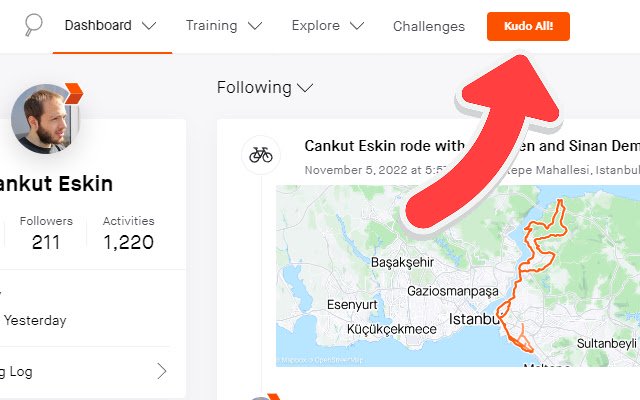 Strava Auto Kudo  from Chrome web store to be run with OffiDocs Chromium online