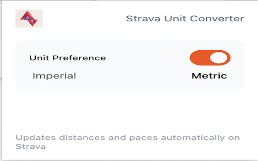 Strava Unit Converter  from Chrome web store to be run with OffiDocs Chromium online