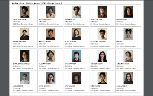 Student Cards PDF Generator  from Chrome web store to be run with OffiDocs Chromium online
