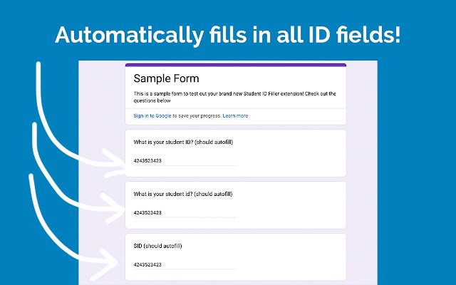 Student ID Filler aus dem Chrome-Webshop zur Ausführung mit OffiDocs Chromium online