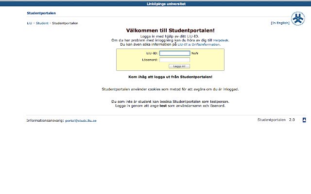 Studentportalen LIU, genomsnittsbetyg  from Chrome web store to be run with OffiDocs Chromium online