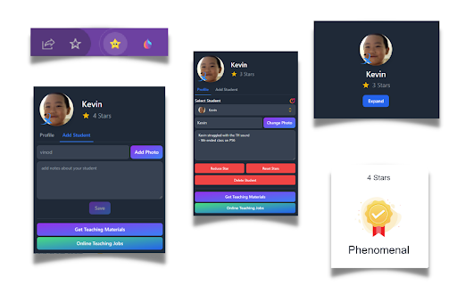 Student Stars  from Chrome web store to be run with OffiDocs Chromium online