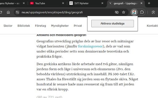 Studieläge  from Chrome web store to be run with OffiDocs Chromium online