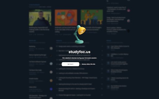 studyfoc.us Study Focused with Pomodoro  from Chrome web store to be run with OffiDocs Chromium online