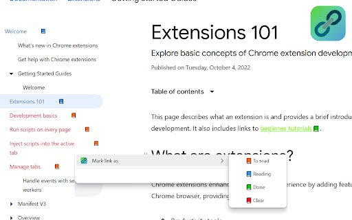 StudyLinks  from Chrome web store to be run with OffiDocs Chromium online