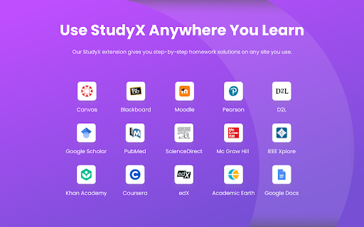 StudyX: AI Homework Helper  from Chrome web store to be run with OffiDocs Chromium online