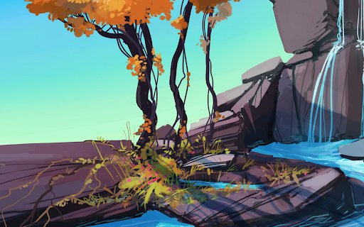 Stylized Autumn Stream  from Chrome web store to be run with OffiDocs Chromium online