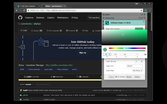 Stylus (beta) dal Chrome Web Store da eseguire con OffiDocs Chromium online
