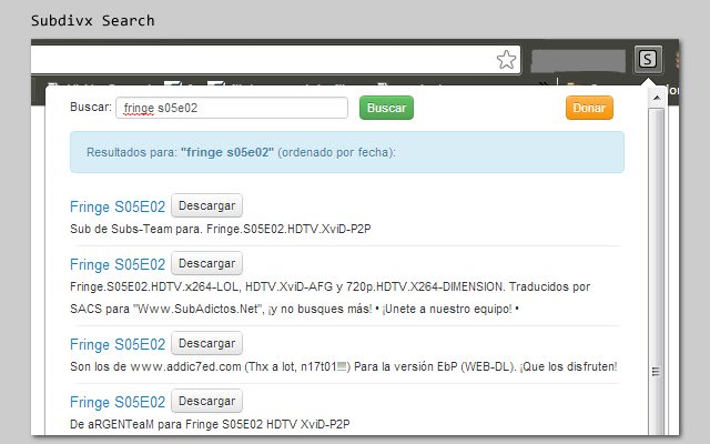 Subdivx Search ze sklepu internetowego Chrome do uruchomienia z OffiDocs Chromium online