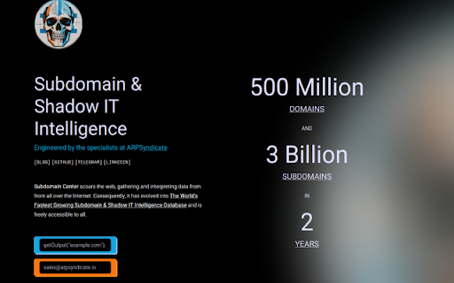 Subdomain Center from Chrome web store to be run with OffiDocs Chromium online Subdomain Center from Chrome web store to be run with OffiDocs Chromium online