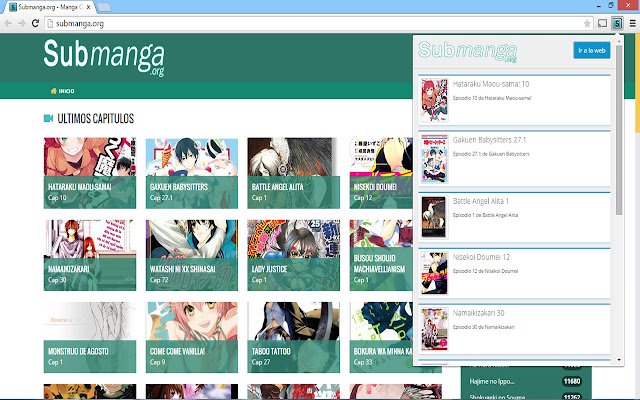 Sub Manga (Notificador) từ cửa hàng Chrome trực tuyến sẽ được chạy bằng OffiDocs Chrome trực tuyến