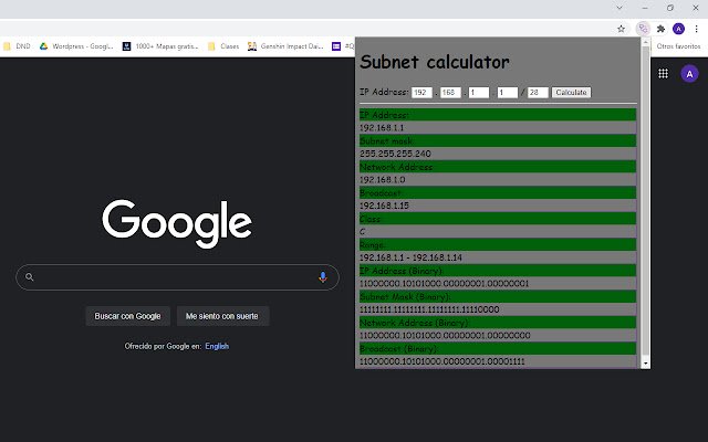 Calculatrice de sous-réseau de la boutique en ligne Chrome à exécuter avec OffiDocs Chromium en ligne