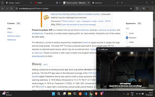 SubPIP (Picture in Picture)  from Chrome web store to be run with OffiDocs Chromium online