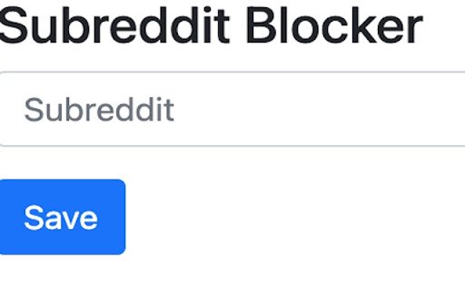 Subreddit Blocker  from Chrome web store to be run with OffiDocs Chromium online