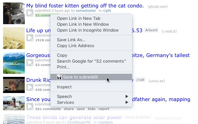 Mga Subreddit Bookmark mula sa Chrome web store na tatakbo sa OffiDocs Chromium online