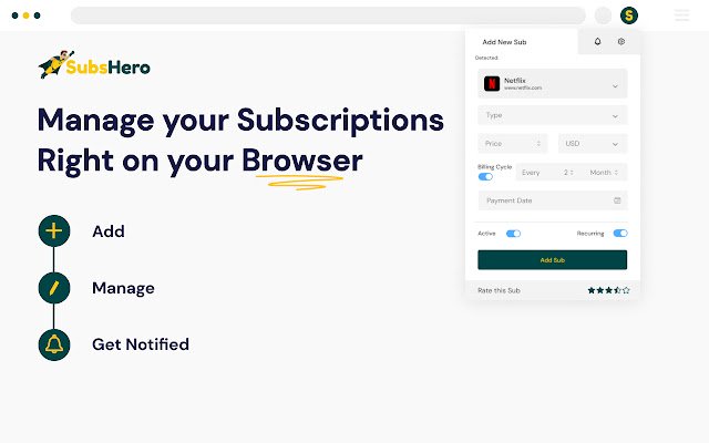 Subshero da Chrome Web Store será executado com OffiDocs Chromium online