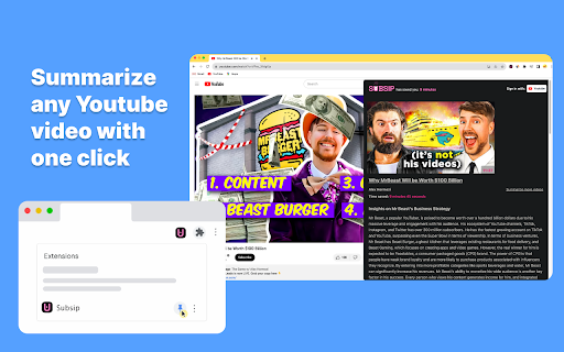Subsip  from Chrome web store to be run with OffiDocs Chromium online
