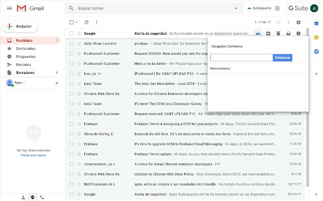Sudespacho Gmail  from Chrome web store to be run with OffiDocs Chromium online
